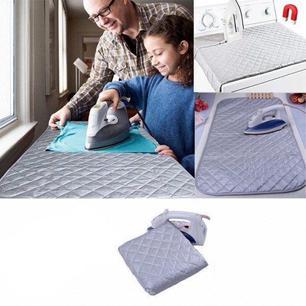 Vaskemaskine Tørretumbler Cover Board Varmebestandigt tæppe gray big