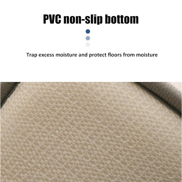 Blød Badeværelsesmåtte Hjemmebruser Bomuldsbadetæppe Anti-skrid beige 40*60cm