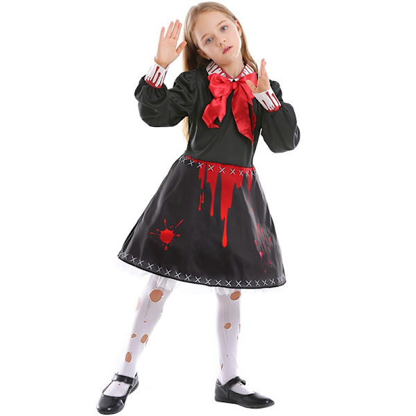 Gotisk klänning Halloween Cosplay Girl kostym M