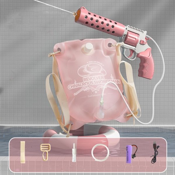 Elektrisk revolver Vandlegetøj Sommersprøjtevandsmaskine børnelegetøj pink