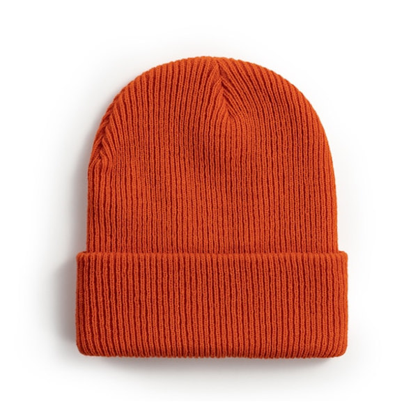 Varm strikkede huer Solid Unisex til kvinder Beanie uldblandinger Blød efterårs vinterhue Color 6