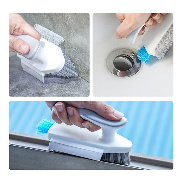 Multifunktions badeværelsesfliser Gulv Gap Brush Gulvbørste Hjørne Gap Brush White