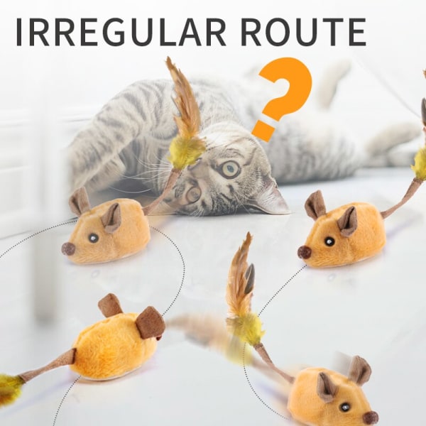 Interaktiv Random Walking Simulation Mus Vibrationssensor Killing Kæledyr Kat Plyslegetøj white rabbit