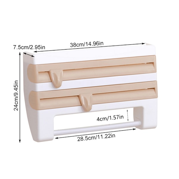 Köksarrangör Organizer Skärande kökstillbehör Khaki 38×7.5×26㎝