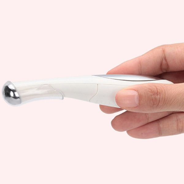 Mini Portable Electric Eye Massage Pen Anti Eye Bag Wrinkle white
