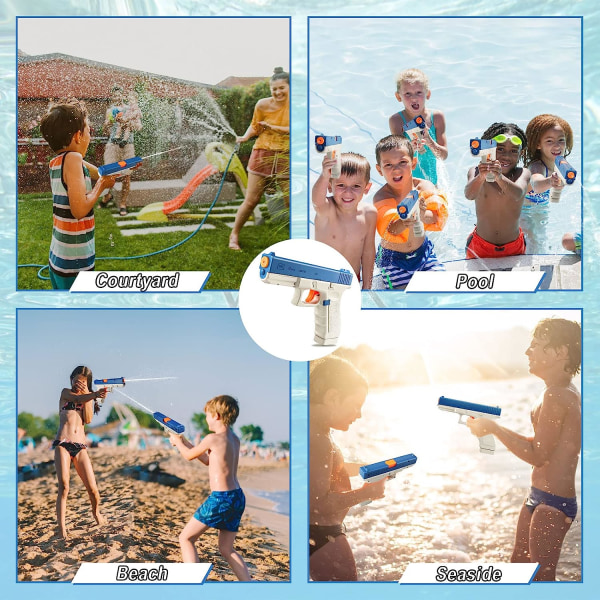 Automatisk återborrande vattenspray Squirt Toy Water Blaster Idealisk Sommar Pool Strand Utomhus pink