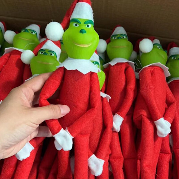 32cm Christmas Elf Doll Grinch Ornament Julhänge red