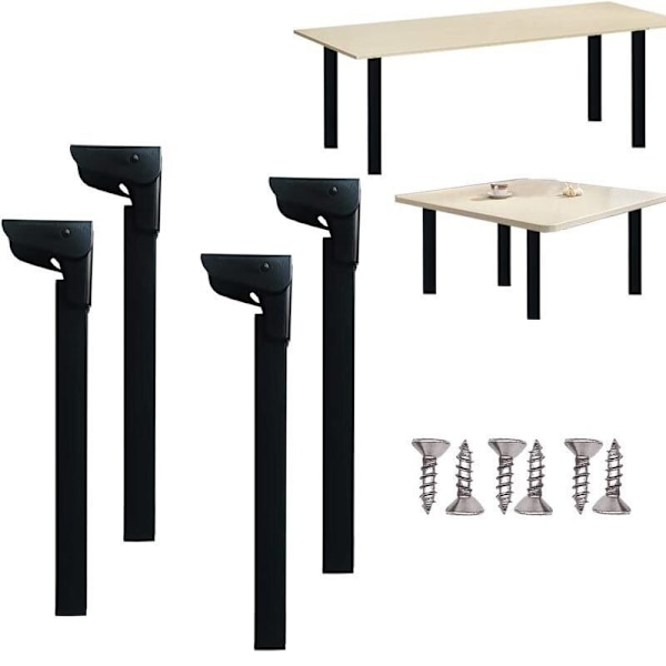1 stk. bordfoldestøtteben metalbensengben sofaben 25cm