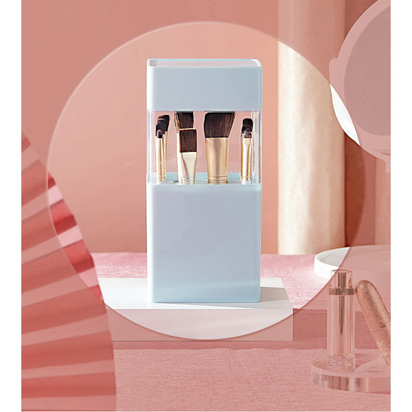 Make-up børsteholder Kosmetisk opbevaringsboks white 10.8*22*8.3cm