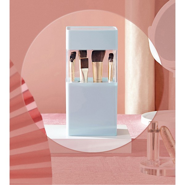 Sminkborstehållare Kosmetisk förvaringslåda white 10.8*22*8.3cm