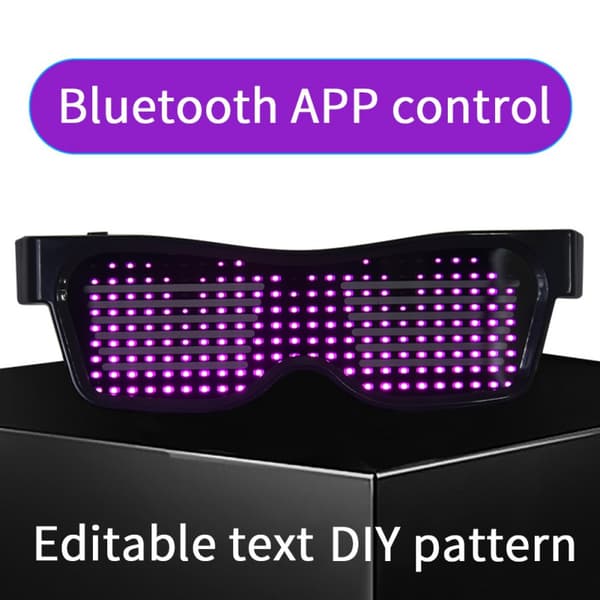 Party Disco Bar Wine Dynamic Blinkande LED-glasögon white