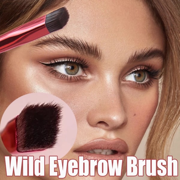 Eyebrow Brush Simulated Eyebrow Hair Makeup Brush Square Multifunction Wild coffee hair