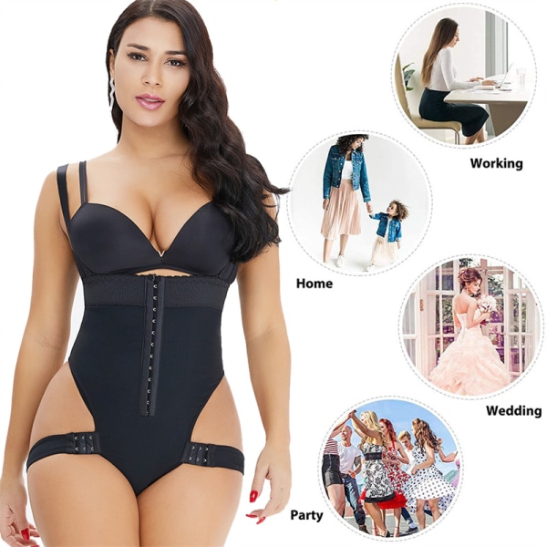 Waist Trainer Korsetti Plus-Size Body Shapewear black large