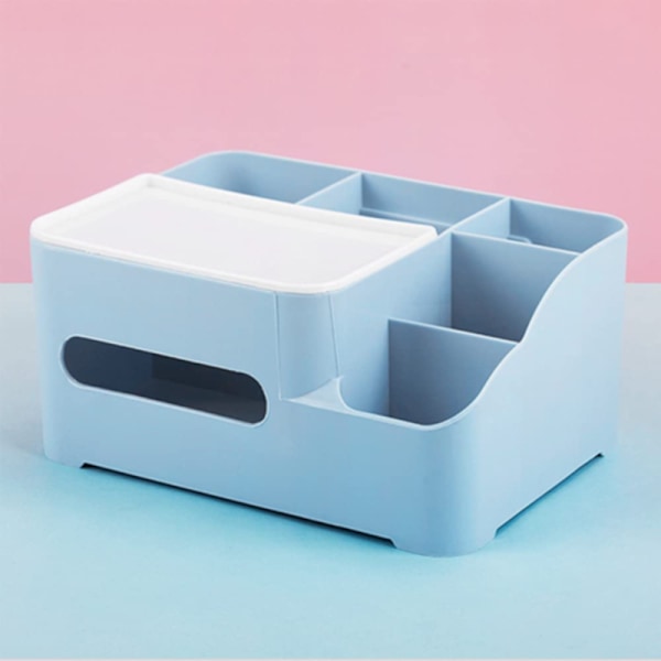 Hemmakontor Förvaringsbord Skrivpapper Organizer Box blue 24.5*17.5*10.6cm