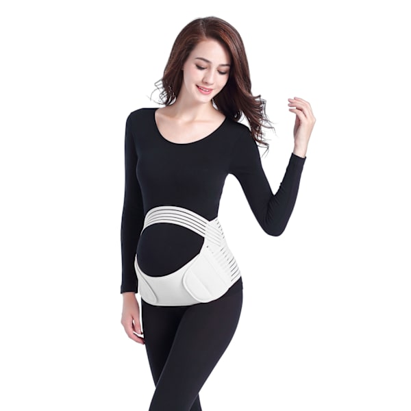 Gravida kvinnor Bälten Gravid Magbälte Midjevård Magstöd Magband Ryggbygel Graviditetsskydd prenatal bandage black l