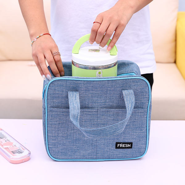 Thermal Women kannettava piknik-eristetty lounaskassi light blue 25*14.5*22cm