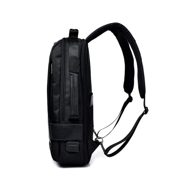 Ryggsäck Herr USB Laddning Vattentät Laptop Oxford Väska black 30*10*45cm