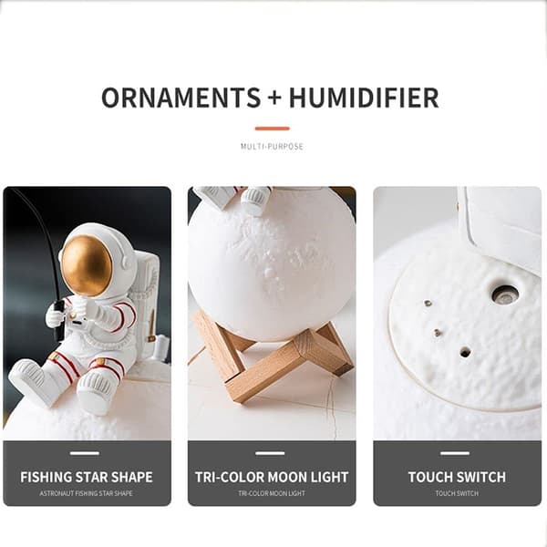 LED Moon Night Light Luftfuktare Heminredning 1set
