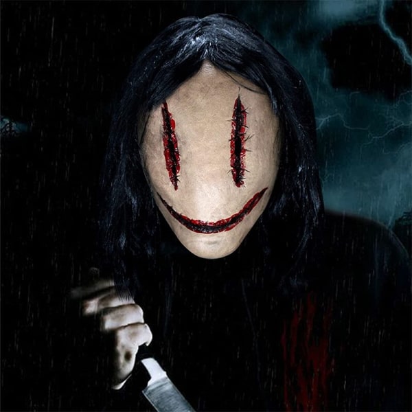 Halloween kvinnlig spökmask skräck latex skrämmande festmask Rotten Mouth Zombie Length: ≈ 30cm