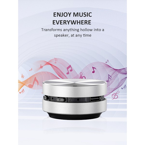 Bærbar Bluetooth Sound Box Humbird-højttaler silver