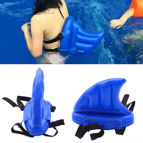 artefakt hajfinner copycat oppustelig børne swimmingpool Redningsbøje flyder svømmeringe blue