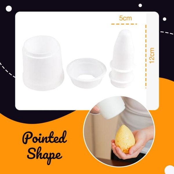 DIY Rice Ball Bento mould white pointed