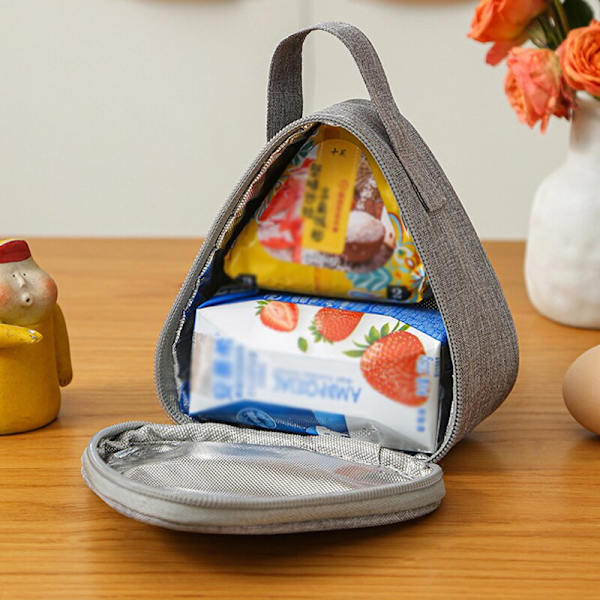 Triangulär isoleringspåse Mini Lunchpåse av aluminiumfolie gray 13.5*7*13cm