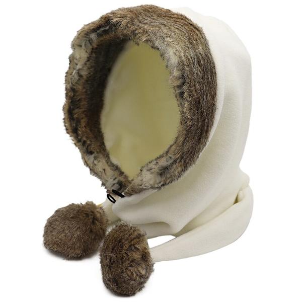 Vinter Dammössa Varm Mode Öronskydd Vindtät Scarf white large
