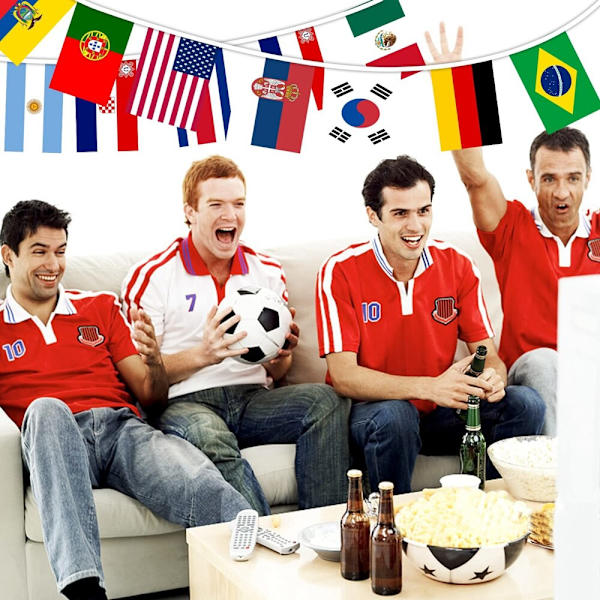 2stk World Cup flag Bunting Bunting Qatar 2022 World Cup flag 1pc 9m