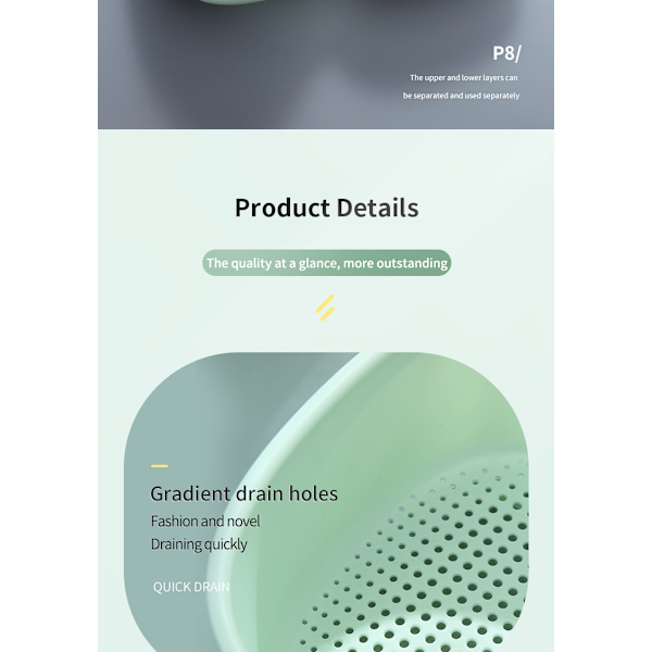 Frukt och grönsaker dränera korg köksredskap green small