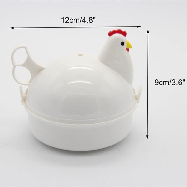 Mikrovågsugn Egg Form Kokt äggform white