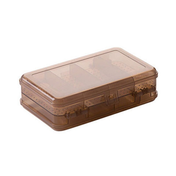 Dobbeltsidet, justerbart rum, smykkeopbevaringsboks coffee 15*9*4.5cm