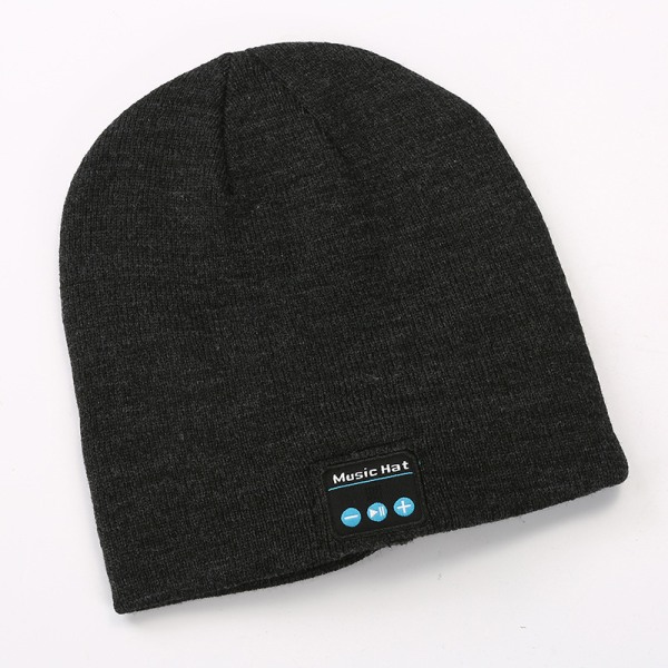 Bluetooth Beanie Langattomat urheilukuulokkeet Neulottu cap dark gray 21*22*3cm