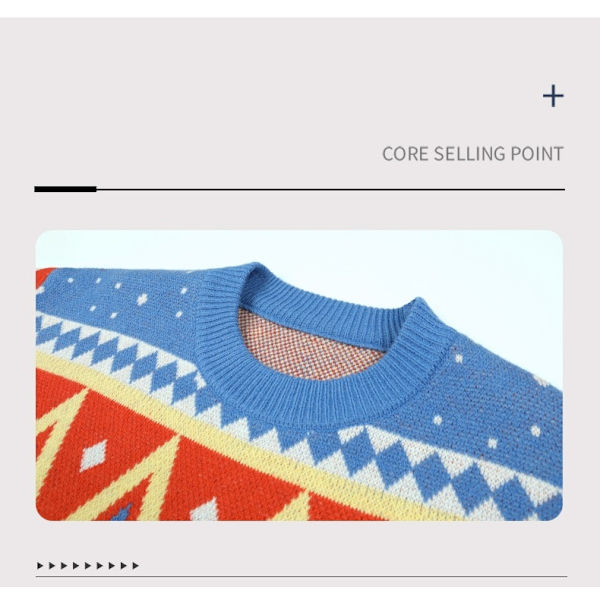 Christmas Snowflake Sweater Efterår Og Vinter Sweater Kvinder red large
