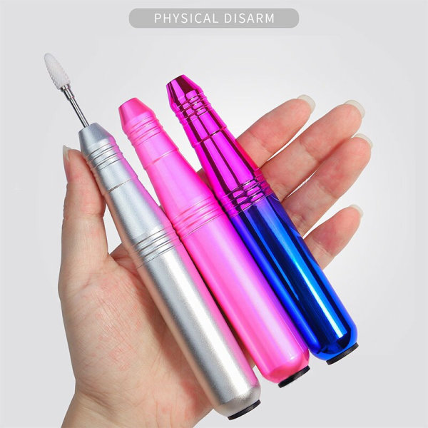 Smart elektrisk nagelslippenna Manikyrmaskinborr pink+blue 12.5*2.4cm
