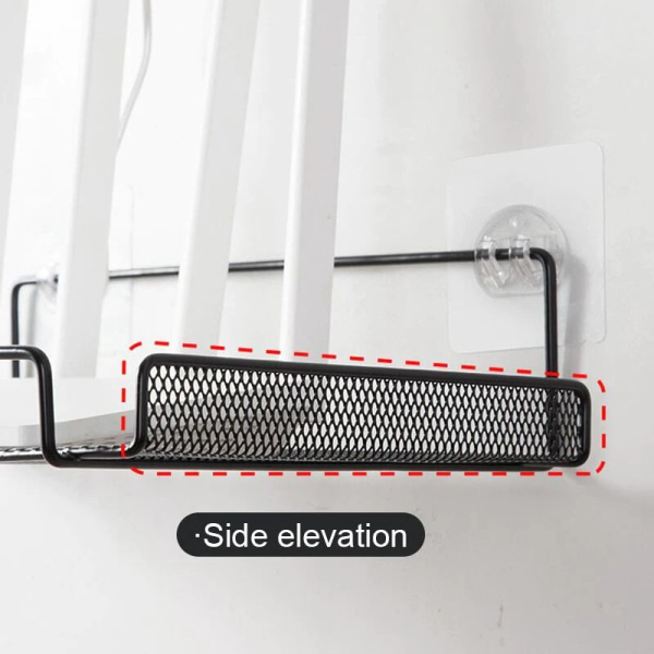 Väggmonterad routerhållare TV Set-Top Box-hållare Metall Router Förvaringsställ White