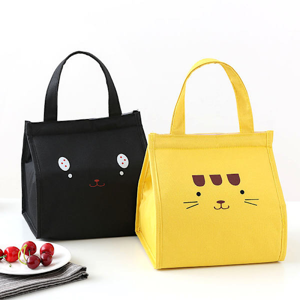 Termisk frokosttaske Dame Bærbare Tote Isolerede køletasker yellow 22*17*23.5cm