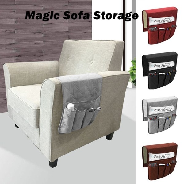 5 tasku sohvan organizer coffee color