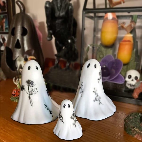 Halloween Party Dekoration Skulptur Hem Skrivbord Dekoration white 5pcs