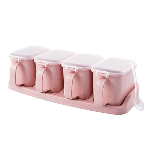 kökskrydda box set med cover pink 4pcs
