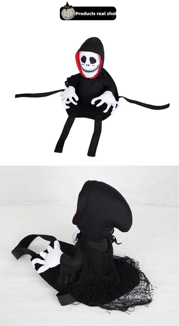 Halloween Cape Ghost Pet Transformation -asu Pet Cosplay black+white medium