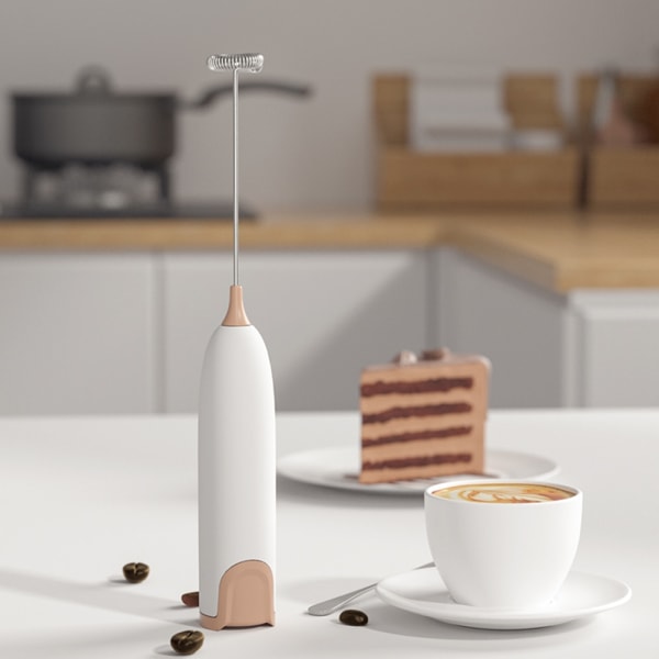 Elektrisk kaffe mjölkskummare Blender köksredskap khaki