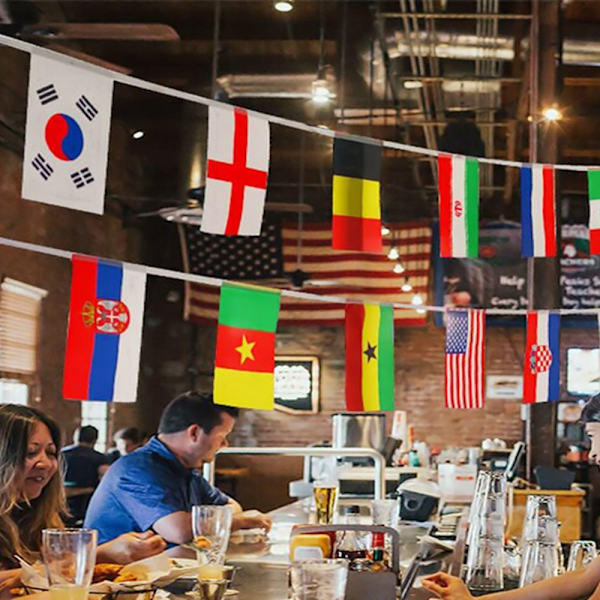2stk World Cup flag Bunting Bunting Qatar 2022 World Cup flag 2pcs 9m