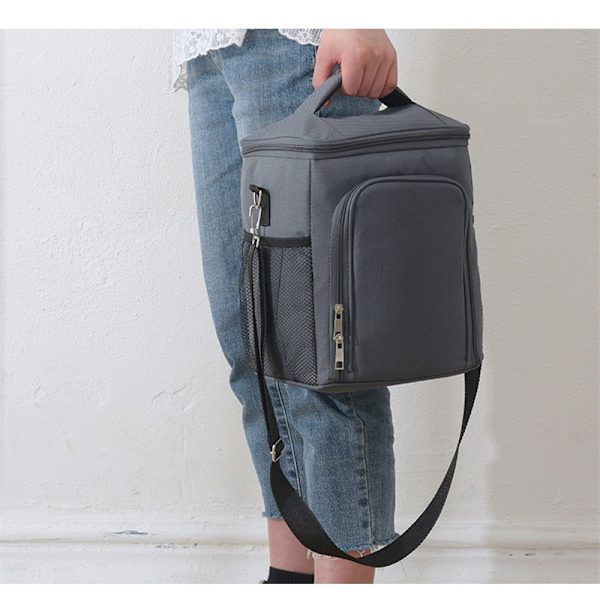 Hög kapacitet vattentät Oxford tyg lunchpåse blue 19*23*28cm