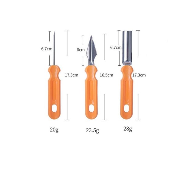 7kpl Halloween Pumpkin Carving Tools Kids Pumpkin Carving Kit orange 7pcs