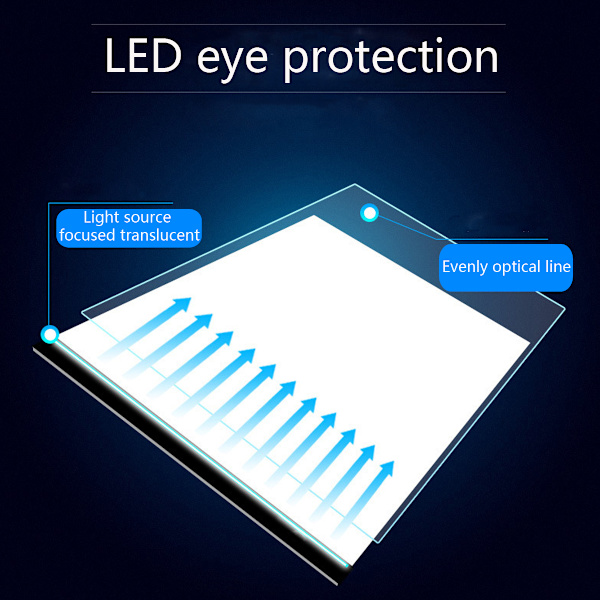 A4 LED Drawing Tablet Digital Graphics Pad USB white 33x23.5x0.35cm