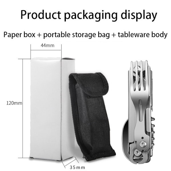 Flerfunktionsserviser campingredskap 1pc