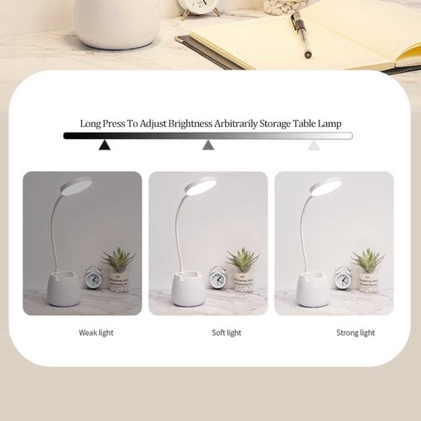 Bordslampa USB Charging Touch Böjbar skrivbordslampa blue 4000mAh