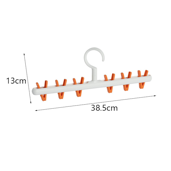 Hatte Strømper Stativ Hængende Pet tørklæde Opbevaring Rack Bøjle white+orange 38.5*13cm
