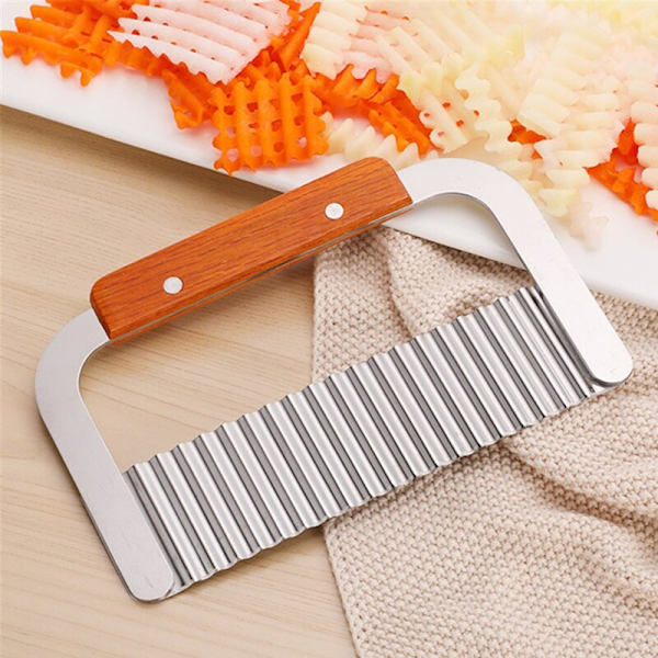 Rustfrit stål Wave Kartoffelskærer Kartoffelværktøj silver 184*113mm